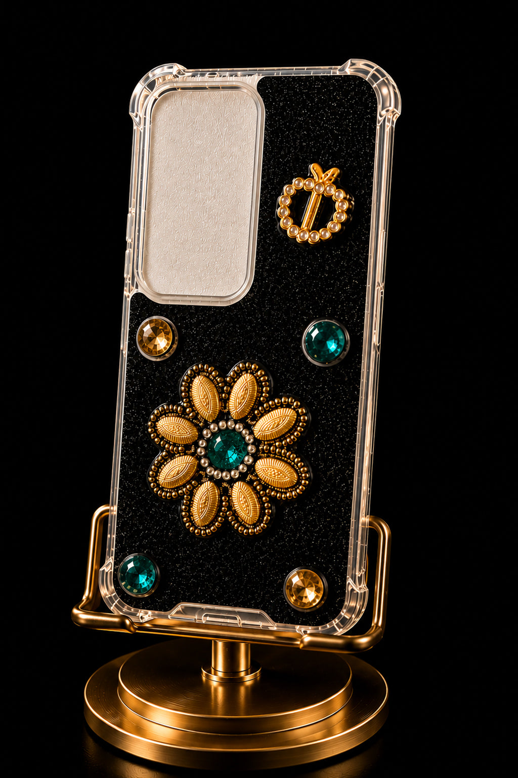 Midnight Emerald Blossom Case