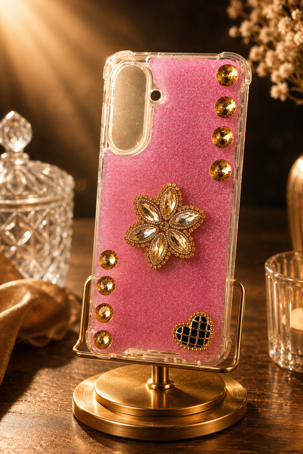 Pink Crystal Blossom Case