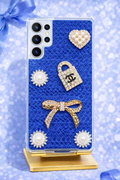 Test Alpha Royal Blue Pearl Bow – Luxury Shockproof Case